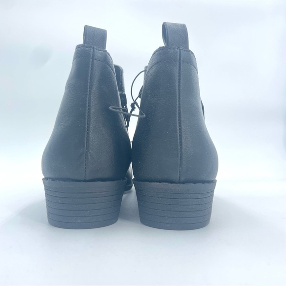 American Rag Womens Cadee Almond Toe Ankle Black PU Leather Boots Size 7M - Picture 7 of 14